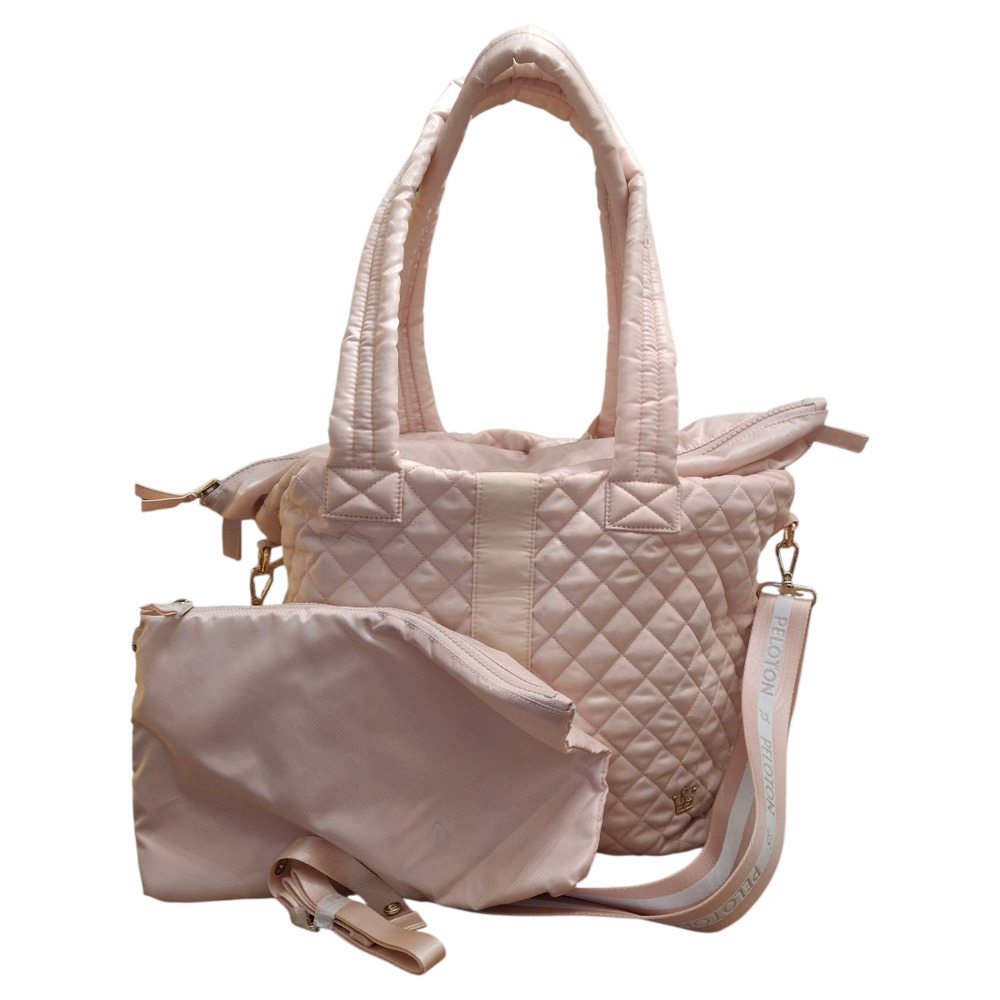 NWOT‎ Peloton x Oliver Thomas Kitchen Sink Pink Quilted Gym Bag - Picture 2 of 8